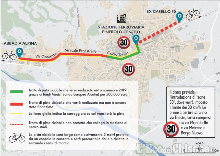 Ecco la pista ciclabile che cambierà Pinerolo