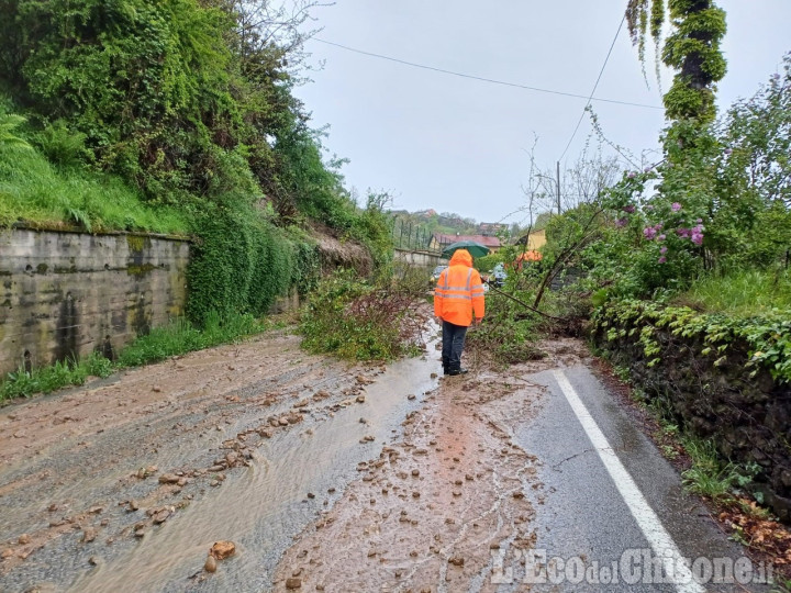 San Secondo e Prarostino: frane e strade chiuse per maltempo, sospese alcune tratte di autobus
