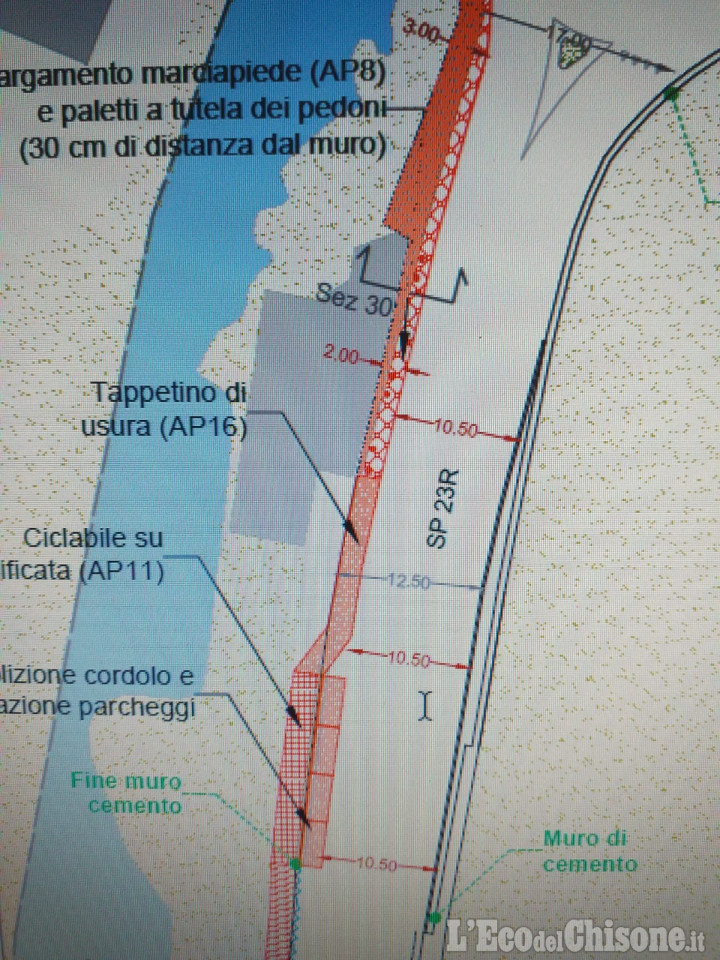 Villar Perosa: «centinaia di firme» per modificare la pista ciclabile di valle. Il sindaco: «Non perderemo posteggi»