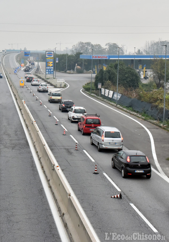Pinerolo: code sulla circonvallazione per lavori in corso