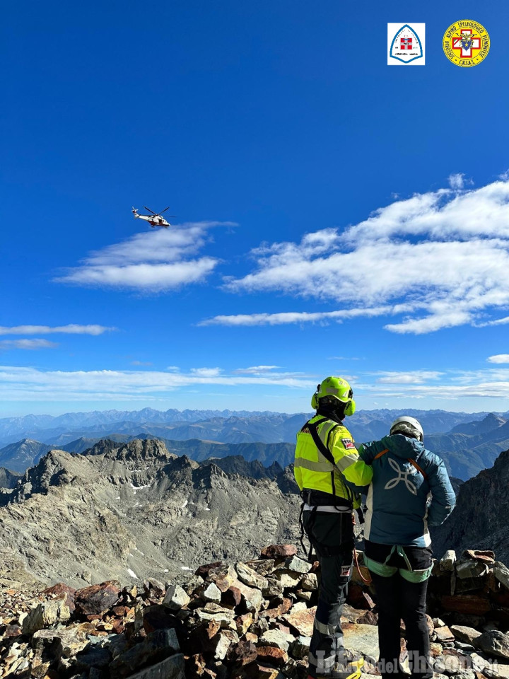 Crissolo: infortunata sulla Normale del Monviso, recuperata dall’elisoccorso