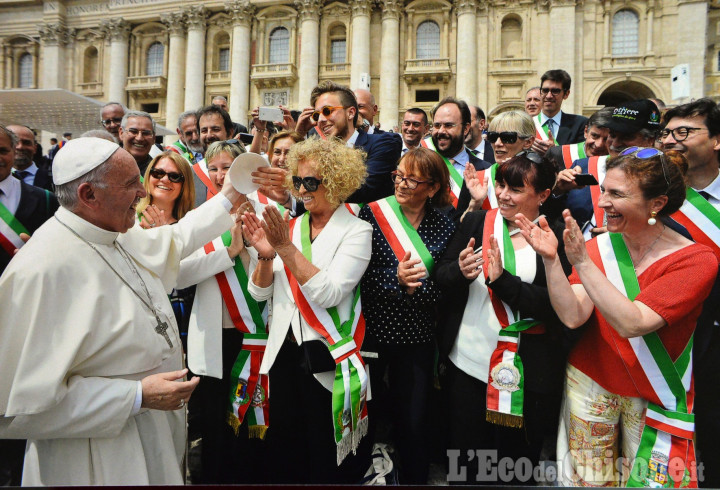 Sindaci pinerolesi dal Papa: le immagini della giornata