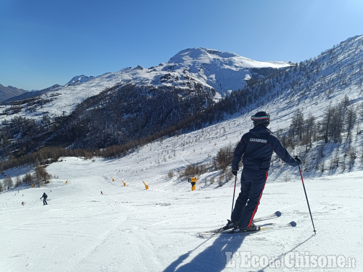 Sestriere: vigilanza e controlli dei carabinieri sulle piste da sci
