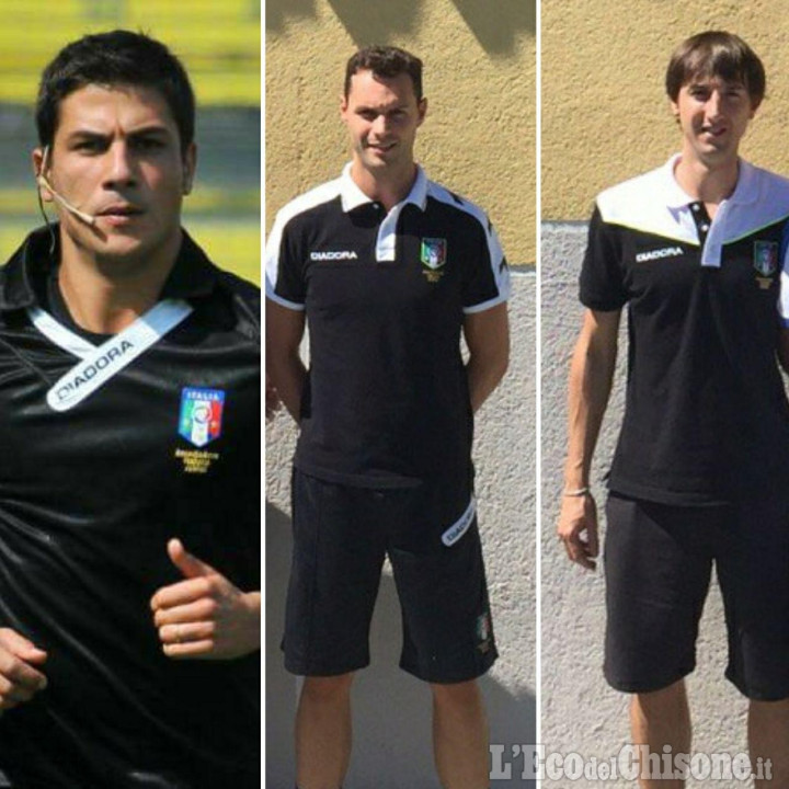 Calcio: arbitri pinerolesi in campo tra i professionisti 