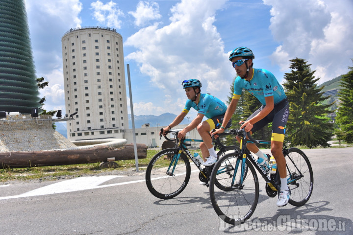 Fabio Aru e Chris Froome preparano il Tour de France a Sestriere