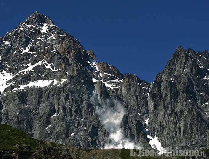 Crissolo: ancora frane sulla Nord del Monviso