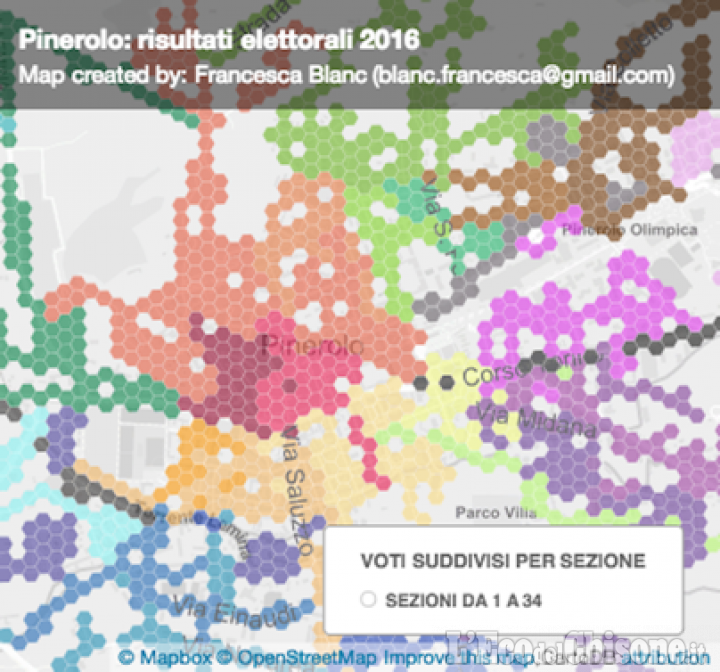 Elezioni di Pinerolo: la mappa dei voti ai candidati sindaco nelle 34 sezioni