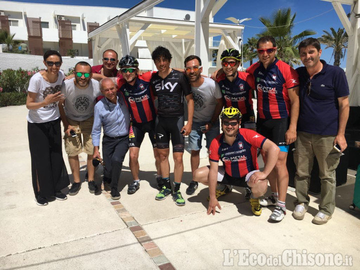 Davide Nicola è arrivato a Pescara: continua il viaggio in bici del mister vigonese