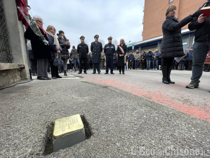 Orbassano: in via Monti una pietra d'inciampo in memoria dell'ex deportato Beppe Berruto