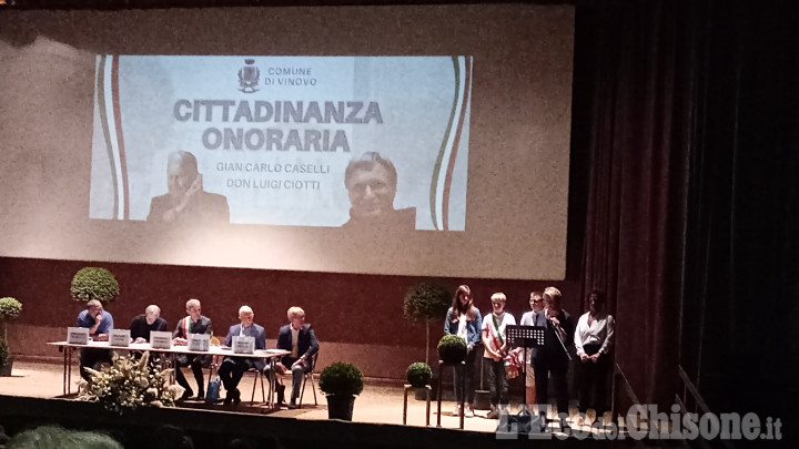 Vinovo: Gian Carlo Caselli e Don Luigi Ciotti cittadini onorari
