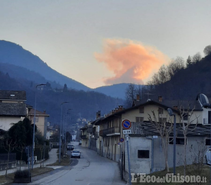 Valle Po: incendio in corso a Sanfront