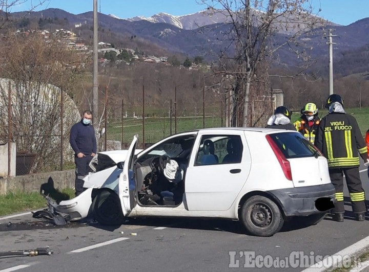 Pinerolo: grave incidente sulla provinciale per San Pietro