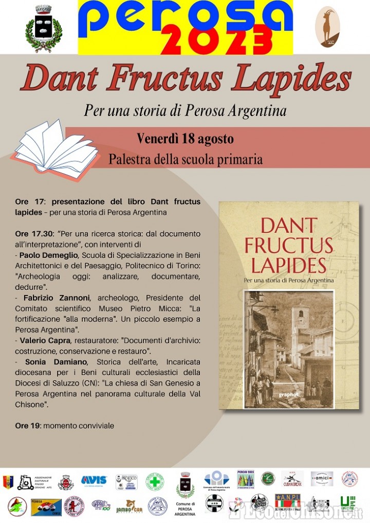 "Dant fructus lapides": un libro corale per una storia di Perosa Argentina