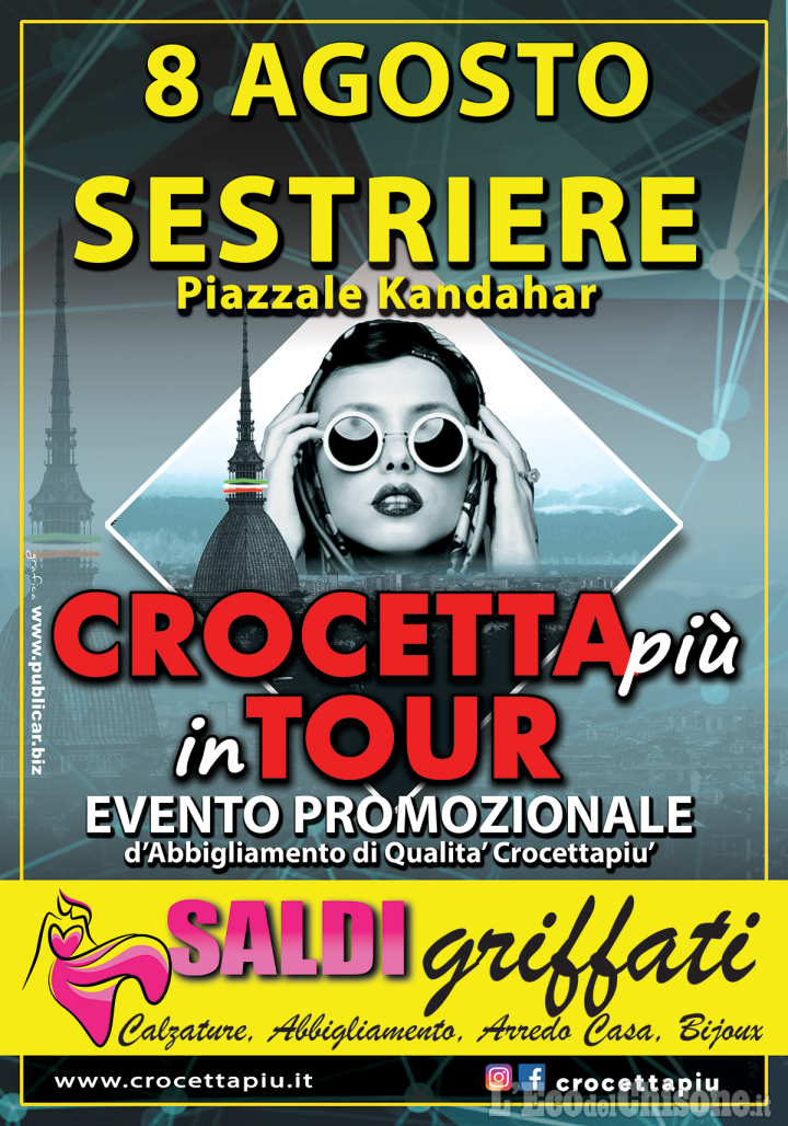 Crocetta più in Tour: saldi griffati a Sestriere (8 agosto) e Pragelato (22 agosto)