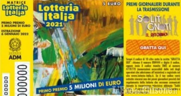 Lotteria Italia: 20.000 euro vinti a Bricherasio