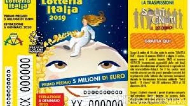 Lotteria Italia: vincite a Piscina, Pinerolo e Nichelino