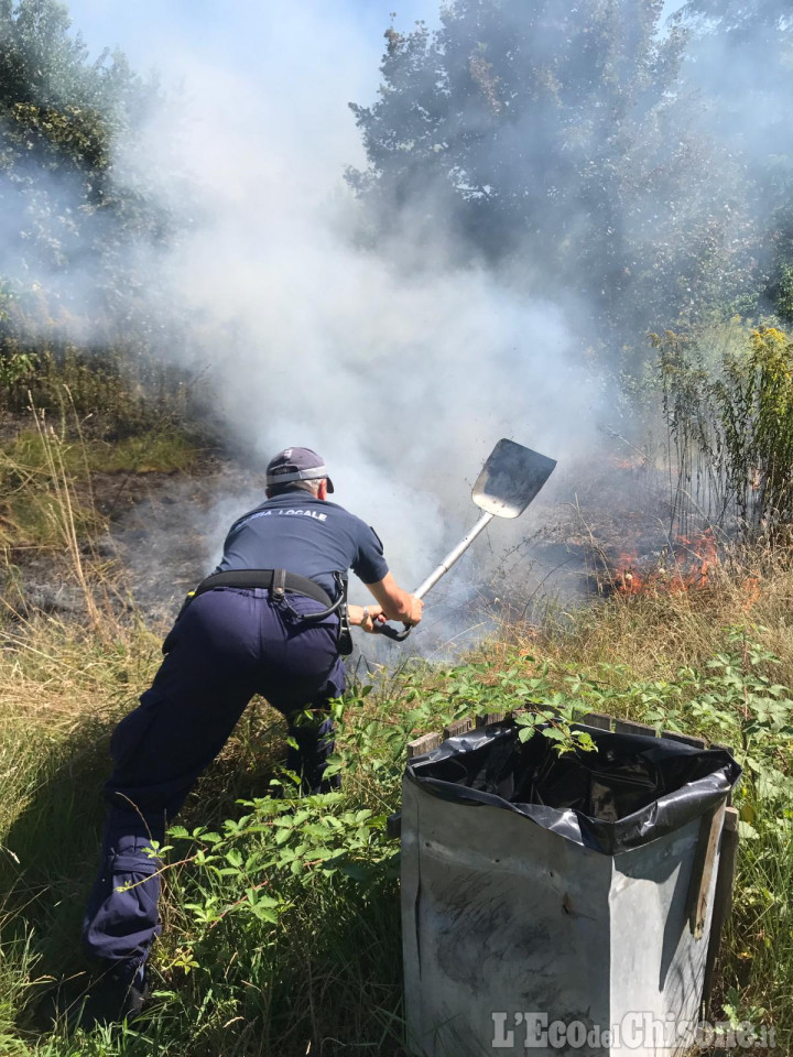 Nichelino: incendio nel parco del Boschetto