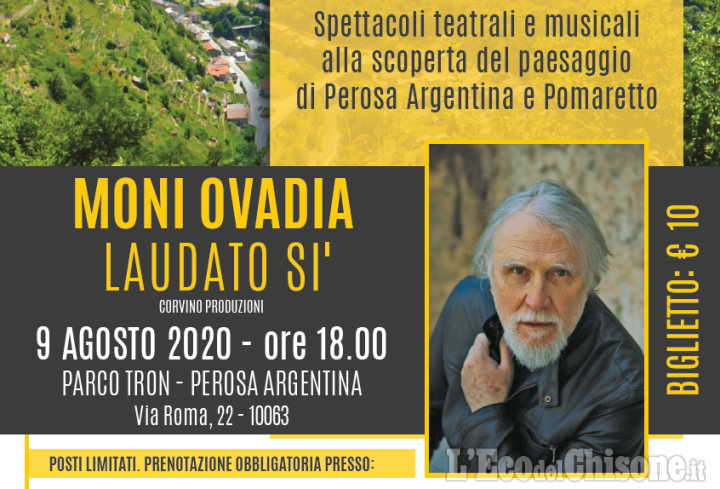 Domani Moni Ovadia a Perosa Argentina con il monologo "Laudato si'"