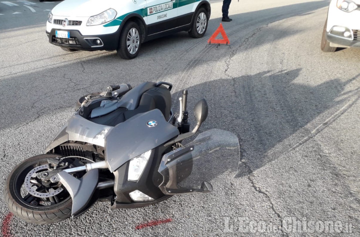 Orbassano: auto contro scooter sulla circonvallazione, ferito motociclista