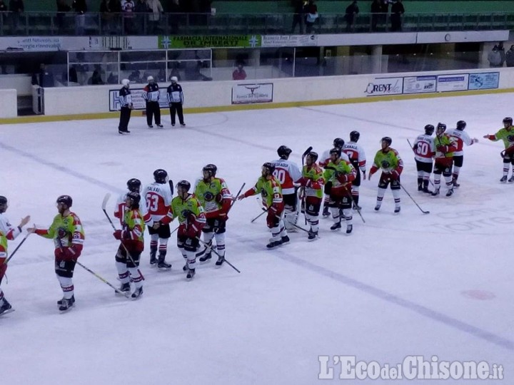 Hockey ghiaccio, finisce 7 a 2 per il Briancon la sfida di Torre Pellice