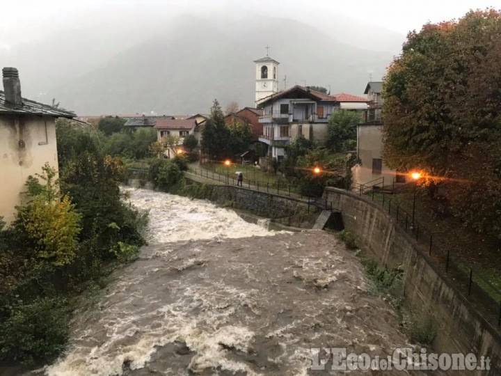 Allerta Maltempo: Chisone oltre i limiti di guardia, aperto il Coc a Pinasca