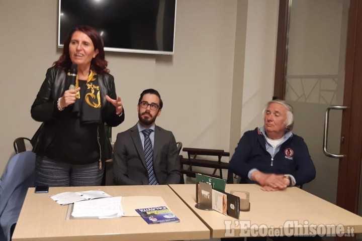 Daniela Ruffino a Pancalieri con il candidato sindaco Oscar Calavita