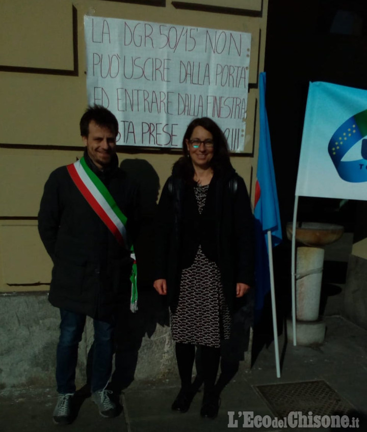 Presidio in piazza Castello contro la proposta sui laboratori analisi ASL TO 3