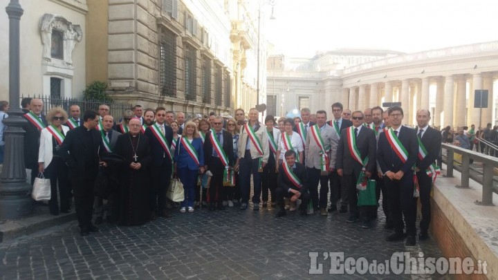 I sindaci del Pinerolese a Roma dal Papa