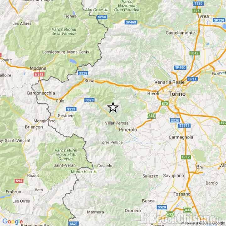 Lieve scossa di terremoto stamattina in Bassa Val Chisone