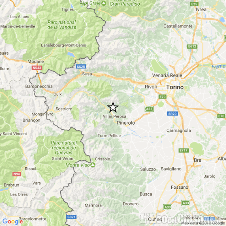 Nuova scossa di terremoto in Val Chisone: magnitudo 1.6, epicentro a Pinasca