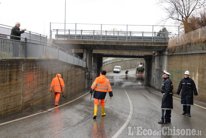 Pinerolo: allagato il sottopasso di Abbadia Alpina