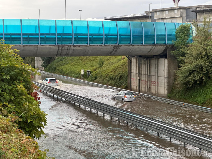 Pinerolo: sottopasso della Sp 589 allagato, interrotta viabilità