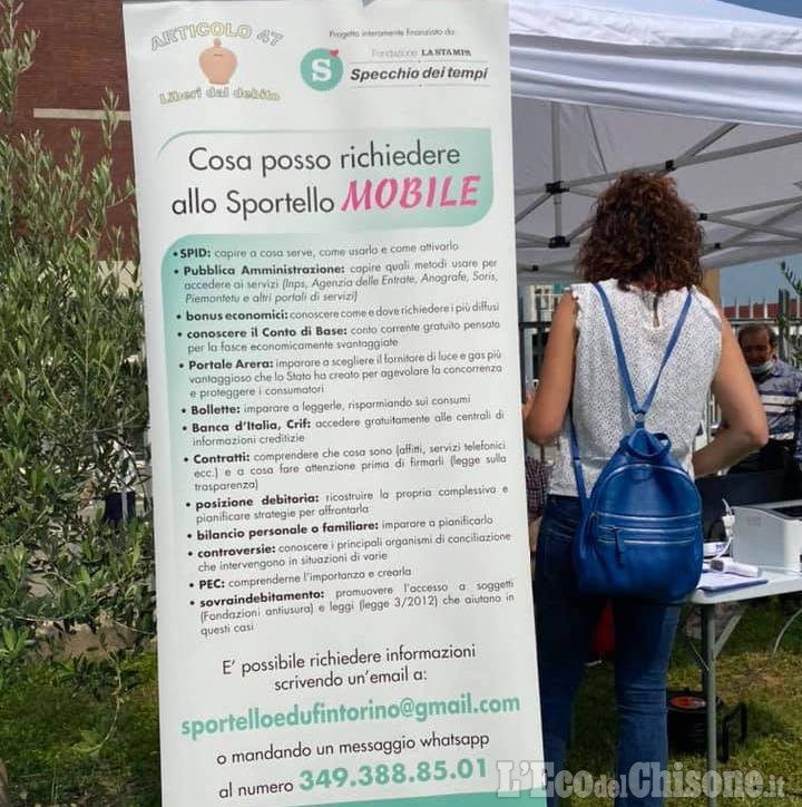 Oggi lo Sportello mobile del Risparmio e dello Spid fa tappa a Pinerolo in via del Pino