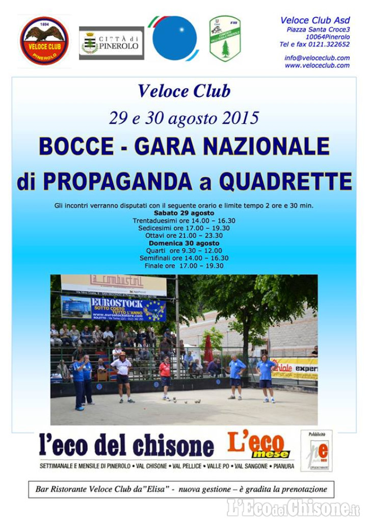 Bocce al Veloce, weekend con gara Propaganda e lunedì baraonda