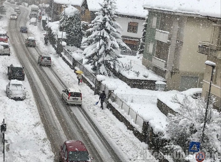 Nevicate copiose anche in Val Chisone, spartineve all&#039;opera con qualche criticità