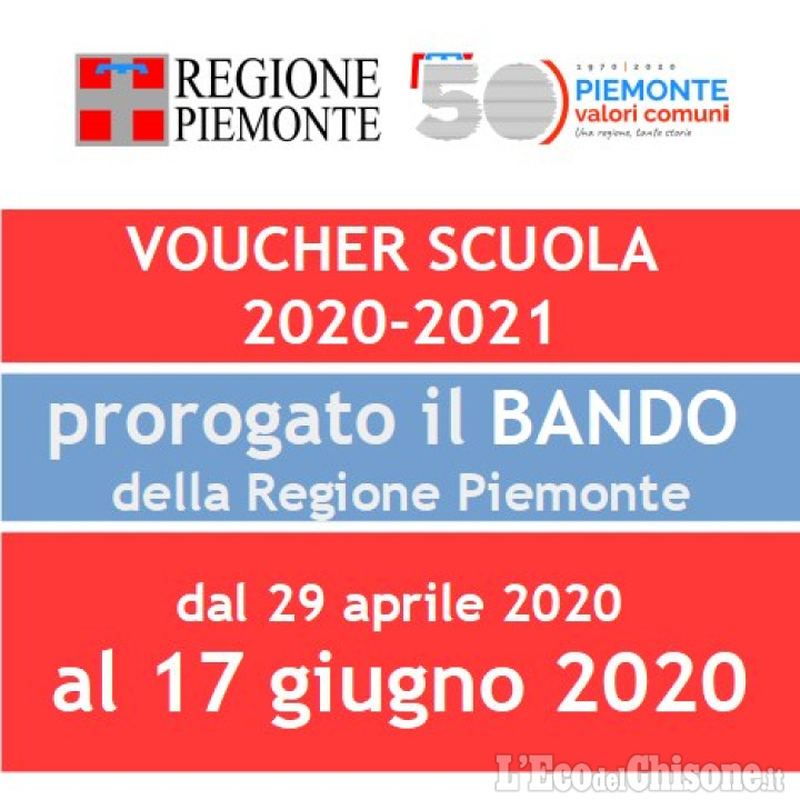 Voucher scuola: presentezione delle domande prorogata al 17 giugno