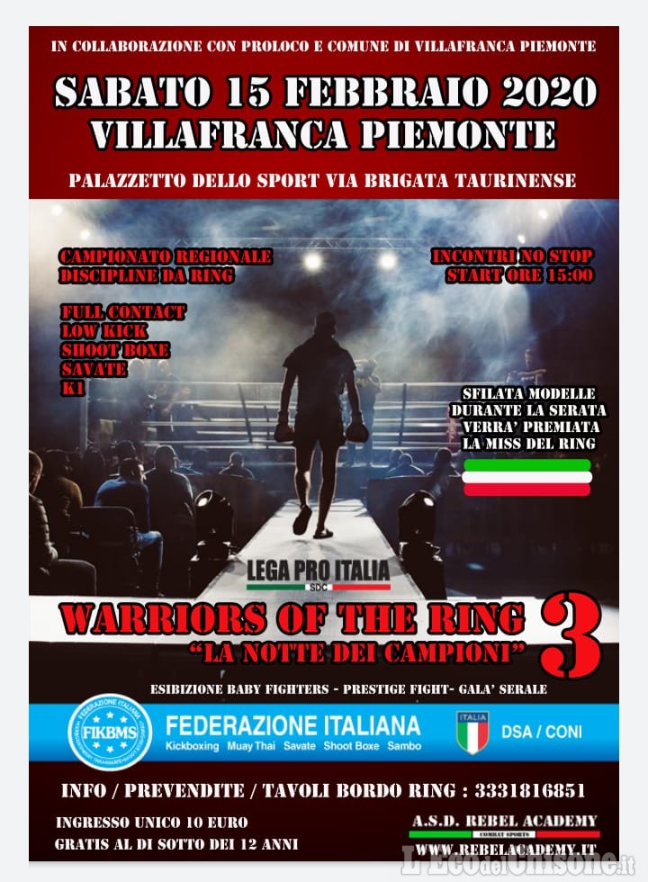 Villafranca: domani il palazzetto si trasforma in un ring