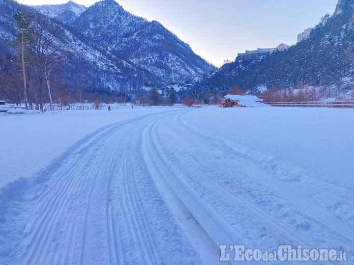 Grazie alle nevicate, riaperte a Fenestrelle le tre piste da fondo