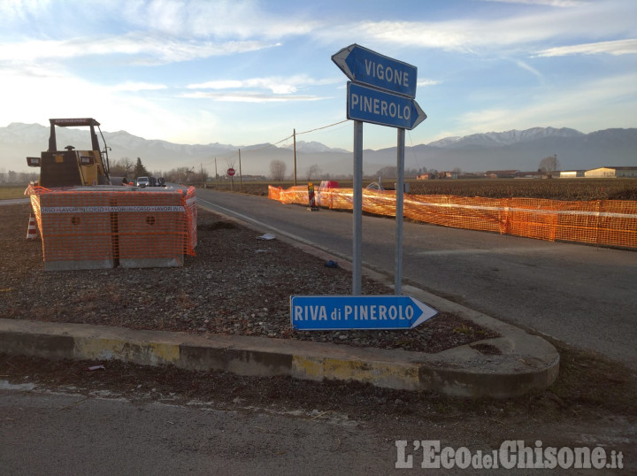 Buriasco: partiti i lavori per la rotonda di ingresso al paese