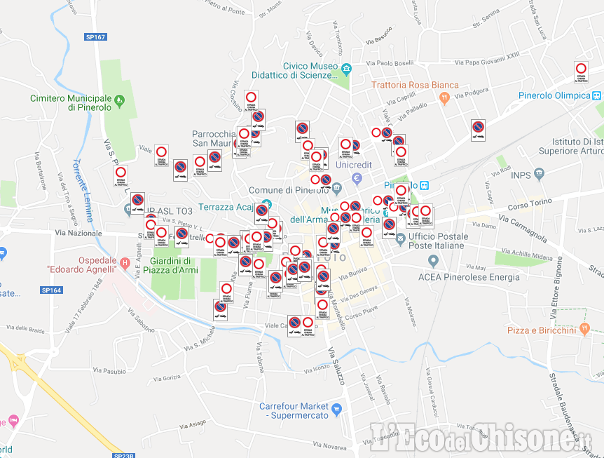Il Giro D Italia Arriva A Pinerolo La Mappa Delle Modifiche Al Traffico E Dei Divieti L Eco Del Chisone