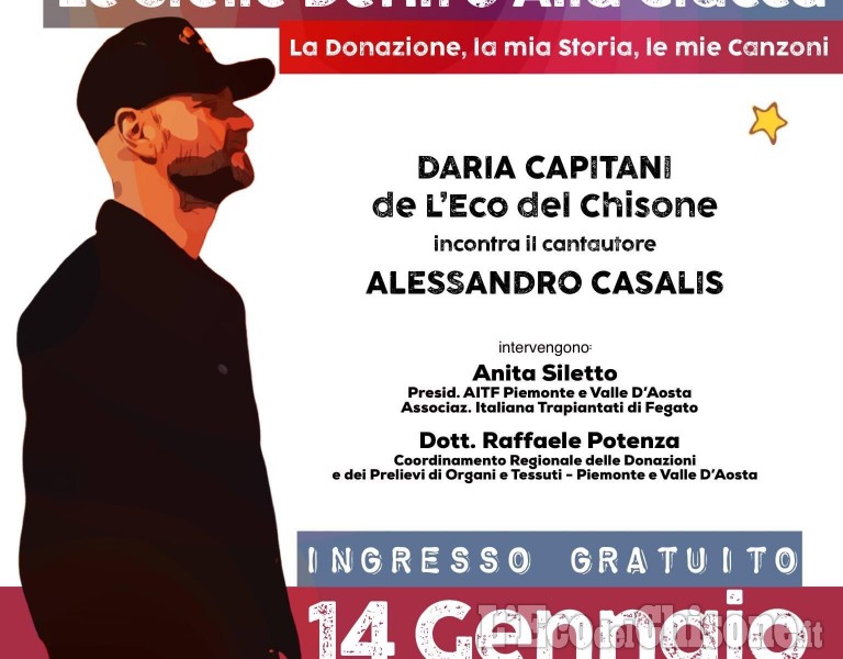 Il cantautore Alessandro Casalis si racconta per sensibilizzare sul tema della donazione: un incontro di musica e parole