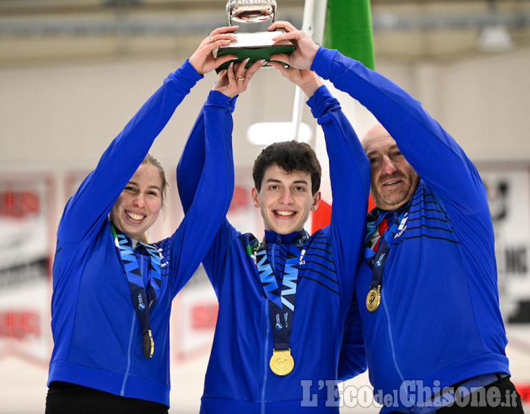 Curling, il momento magico dell'Italia: oro nel doppio misto junior con la pinerolese Grande e Spiller