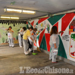 Pinerolo l&#039;Associazione Fidapa restaura il sottopassaggio