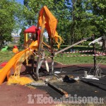 Borgaretto: vandali in azione, distrutto il parco giochi di via don Minzoni