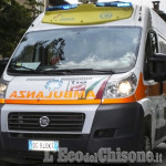 Pinerolo: auto cappottata in via Martiri, ferito conducente