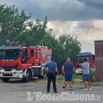 Piossasco: fiamme in una baracca nei campi vicino al cimitero