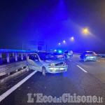 Auto contro il guard rail tra None e Volvera, ferita in modo lieve una 22enne