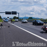 Orbassano: scontro tra moto e furgone sulla Torino-Pinerolo, due i feriti