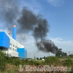 Orbassano: furgone in fiamme in un'azienda vicino all'inceneritore