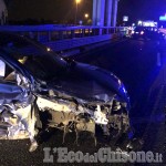 Contromano sulla Torino-Pinerolo, si schianta contro un'auto all'uscita di Candiolo